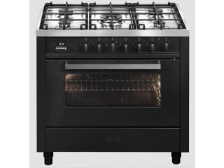 Countdown Deals ILVE Black Electric Oven 5 Gas Burners