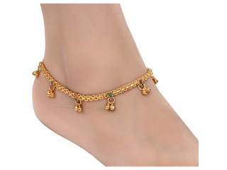 AanyaCentric Gold Plated Anklets Payal ACIA0135G